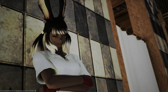 An exhausted Morn falls asleep against a clinic wall.